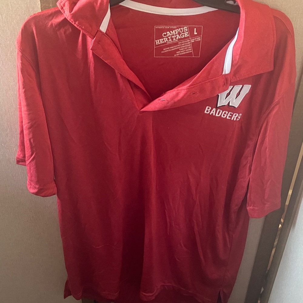 FINAL MARKDOWN Campus Heritage Red Wisconsin Badgers Polo large
